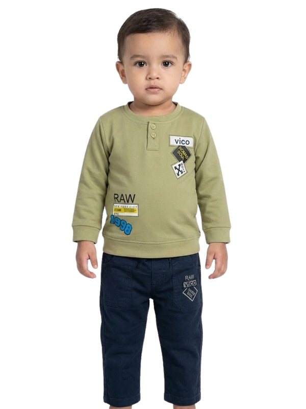 Cdeck Baby Full Sleeve T-Shirt & Pants Set | Comfortable & Stylish Baby Clothing