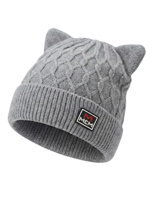 Cdeck Kids Woolen Winter Cap with Cute Cat Ear Design | Soft, Warm & Comfortable | 2–4 Years