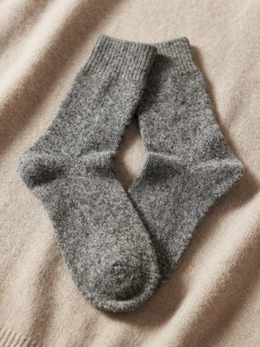 Cdeck Women’s Soft Wool Socks | Warm & Cozy Grey Socks