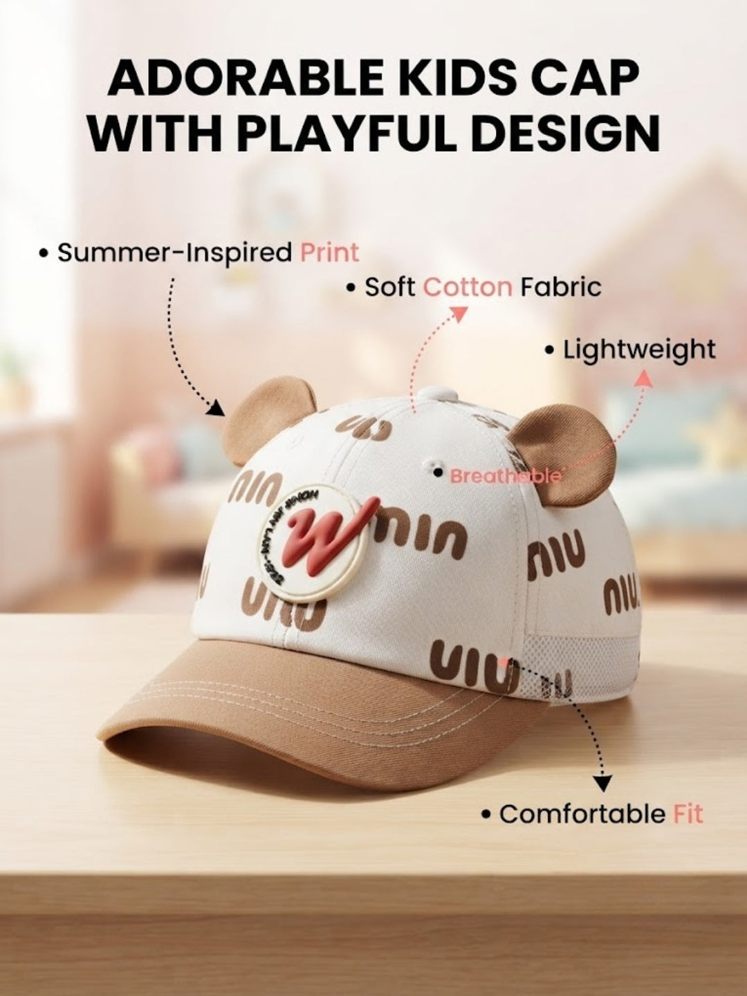Cdeck Kids Cotton Cap for Boys & Girls