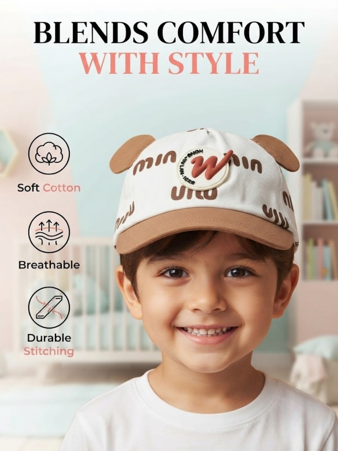 Cdeck Kids Cotton Cap for Boys & Girls