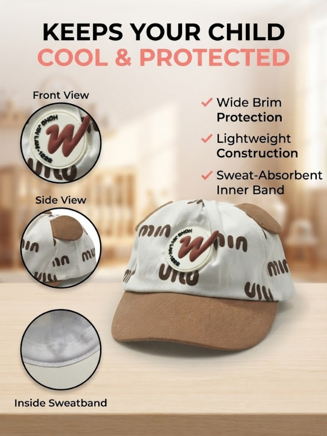 Cdeck Kids Cotton Cap for Boys & Girls