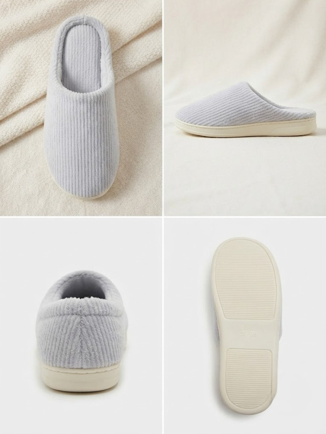 Cdeck Women’s Fuzzy Winter Slippers | Soft Plush  Slippers for Comfort & Warmth | Free Size | Grey