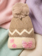 Cdeck Kids Woolen Winter Cap for Baby Girls | Soft, Warm & Comfortable | 1–2 Years
