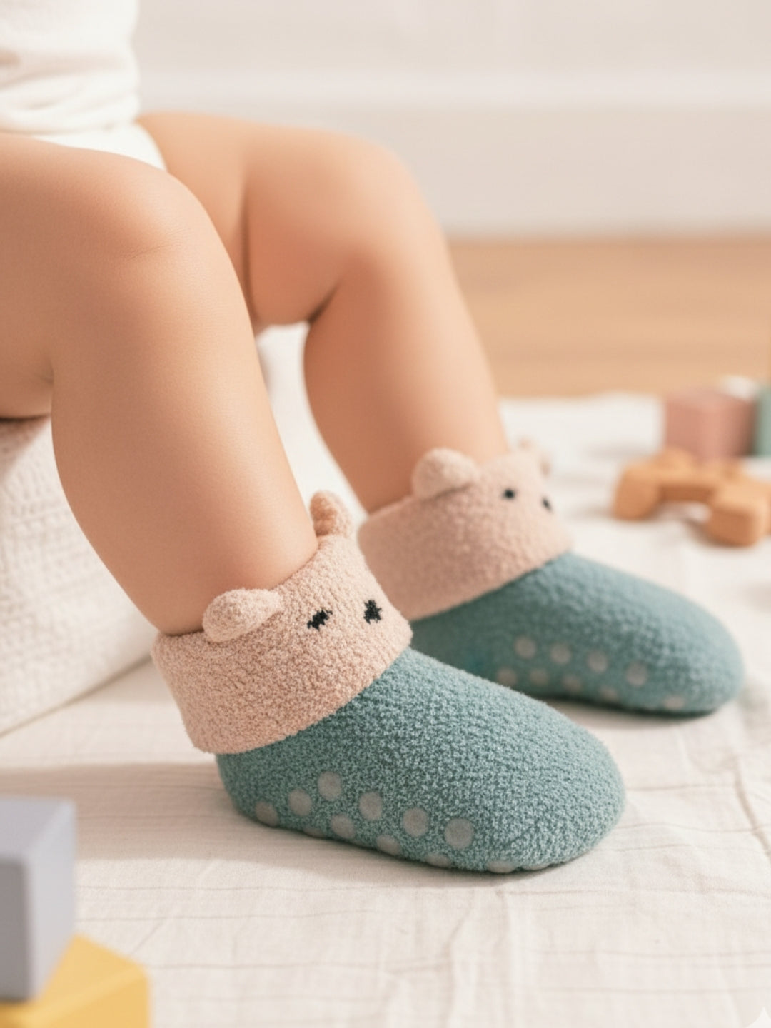 Cdeck Rabbit Wool Winter Socks for Kids | Soft, Warm & Anti-Slip | 0-4 Years