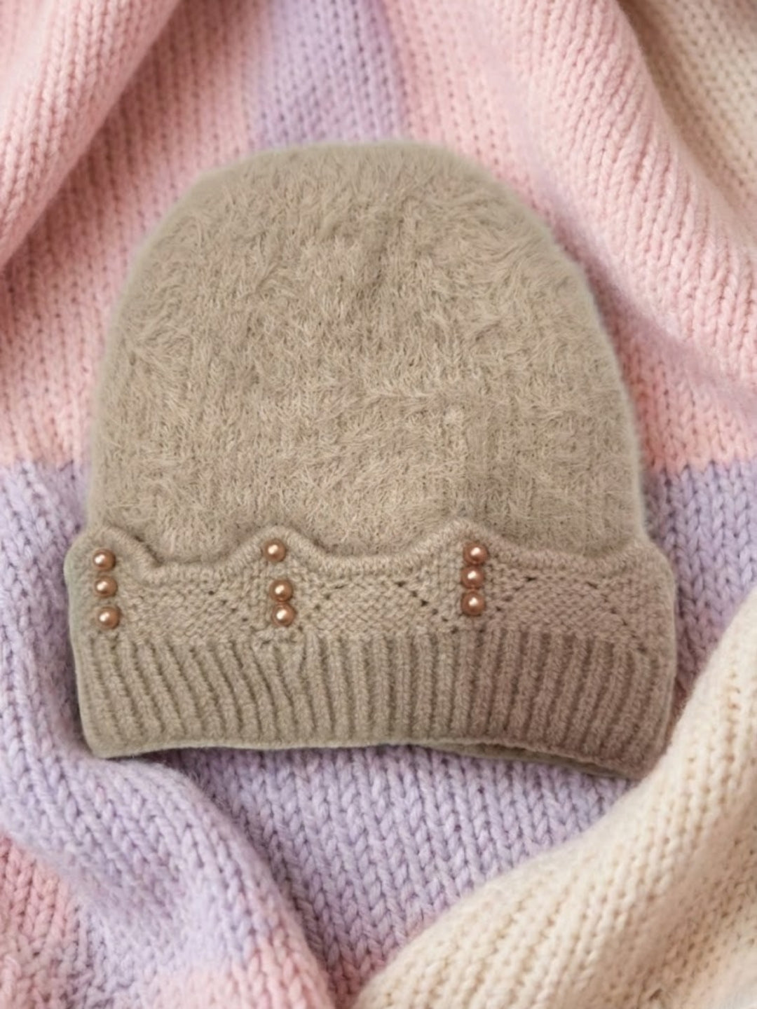 Cdeck Baby Girls Woolen Winter Cap | Comfortable & Warm Winter Wear | 1–2 Years