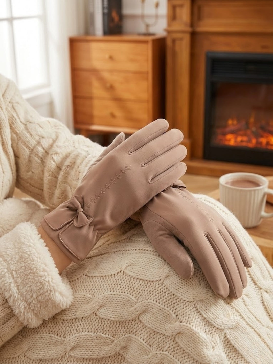 Cdeck Women Woolen Winter Gloves | Soft, Warm & Comfortable for Winter Wear