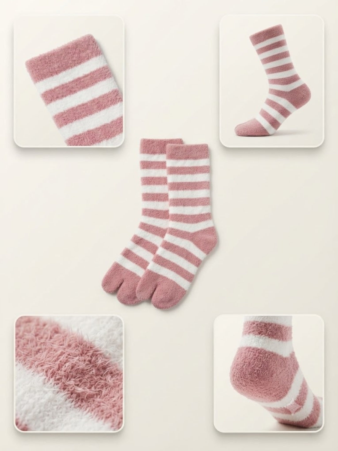 Cdeck Women Hair Wool Socks Combo | Warm & Comfortable | Free Size | Mid Length | Black Pink