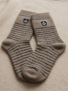 Cdeck Men’s Soft Wool Socks | Warm Brown Striped Cozy Socks