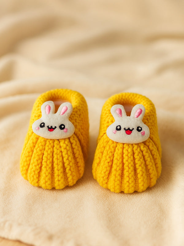 Cdeck Hand Knitted Baby Woolen Booties | Soft, Warm & Comfortable Newborn Footwear | 0–12 Months