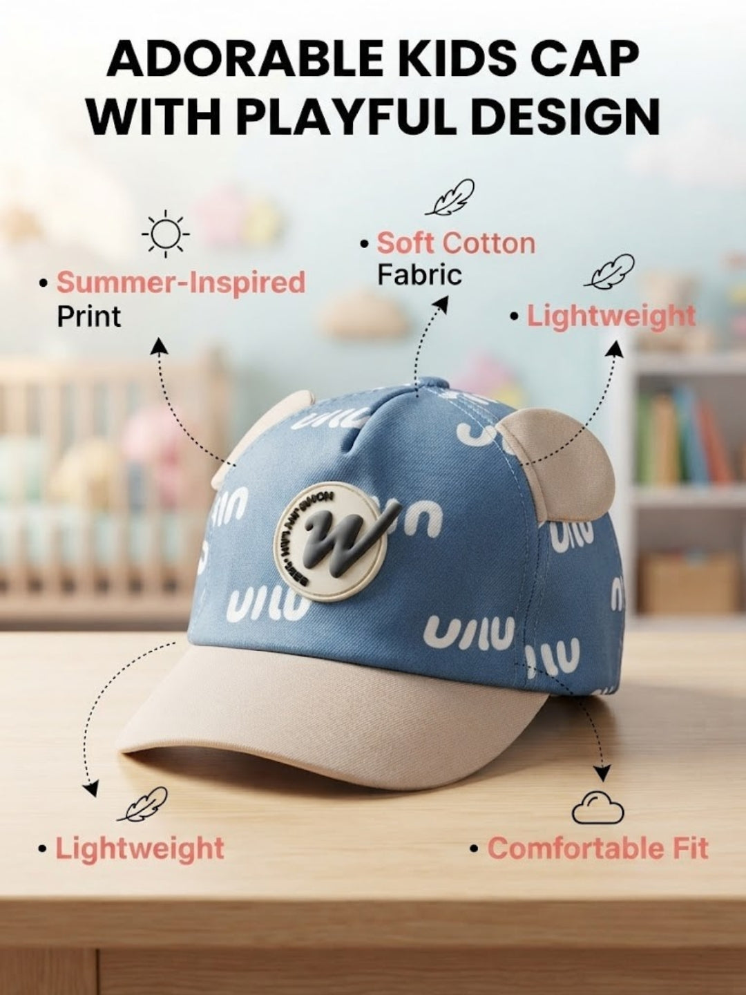 Cdeck Kids Cotton Cap for Boys & Girls