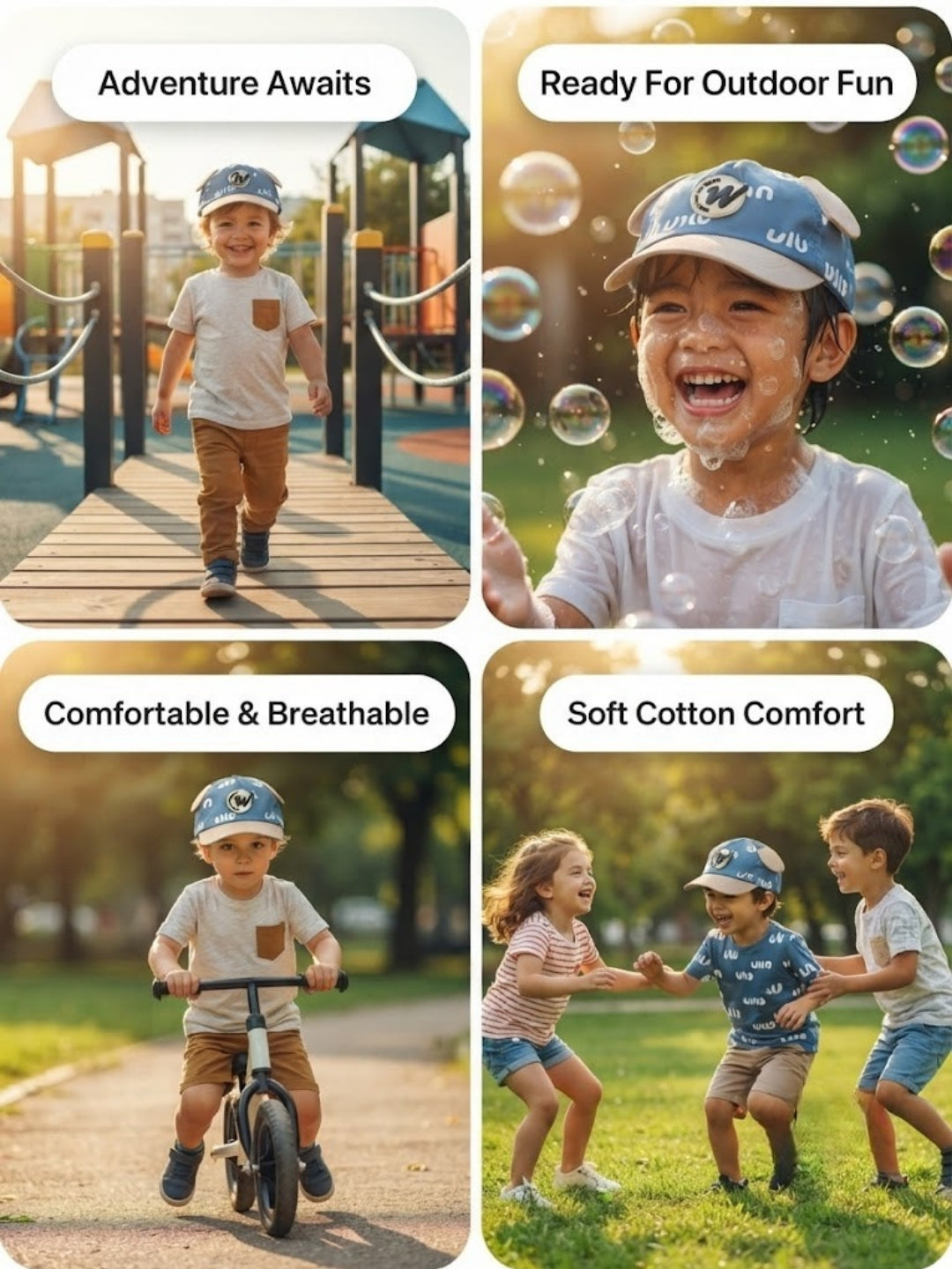 Cdeck Kids Cotton Cap for Boys & Girls