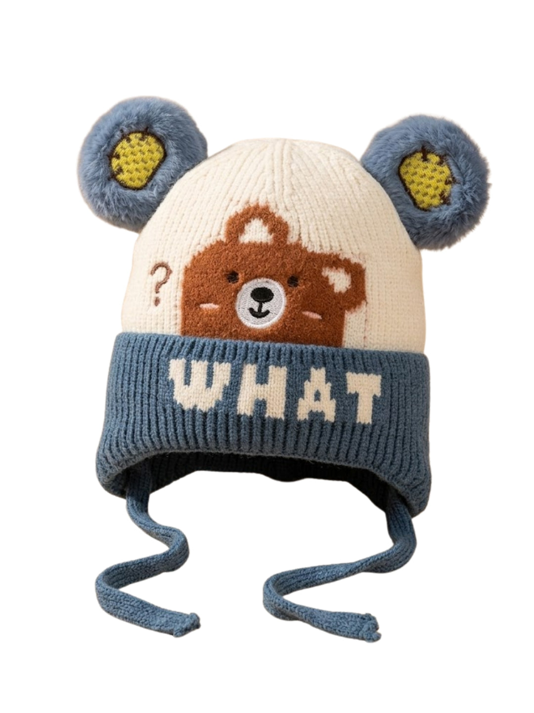 Cdeck Kids Woolen Winter Cap for Boys & Girls | Warm & Comfortable Winter Wear | 2–4 Years| Blue