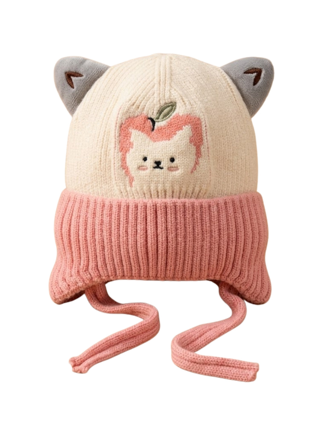 Cdeck Kids Woolen Winter Cap for Boys & Girls | Warm & Comfortable Winter Wear | 2–4 Years | Pink