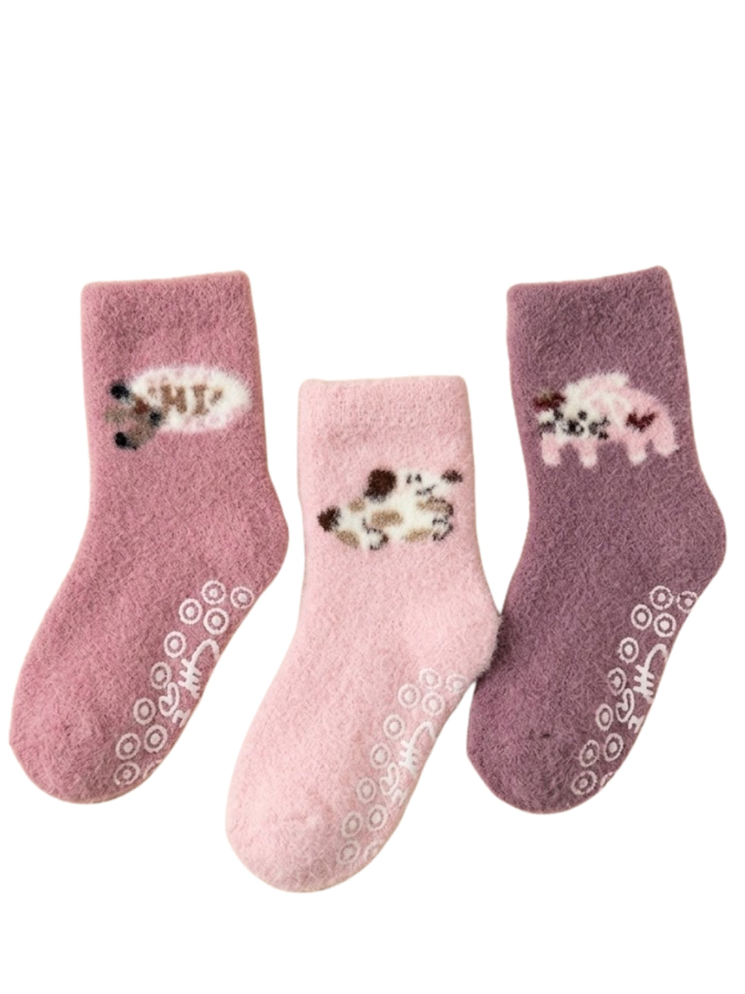 Cdeck Kids Premium Hair Wool Socks | Soft & Warm Winter Socks for Boys & Girls | 3 Pack | 0–4 Years | Multicolor