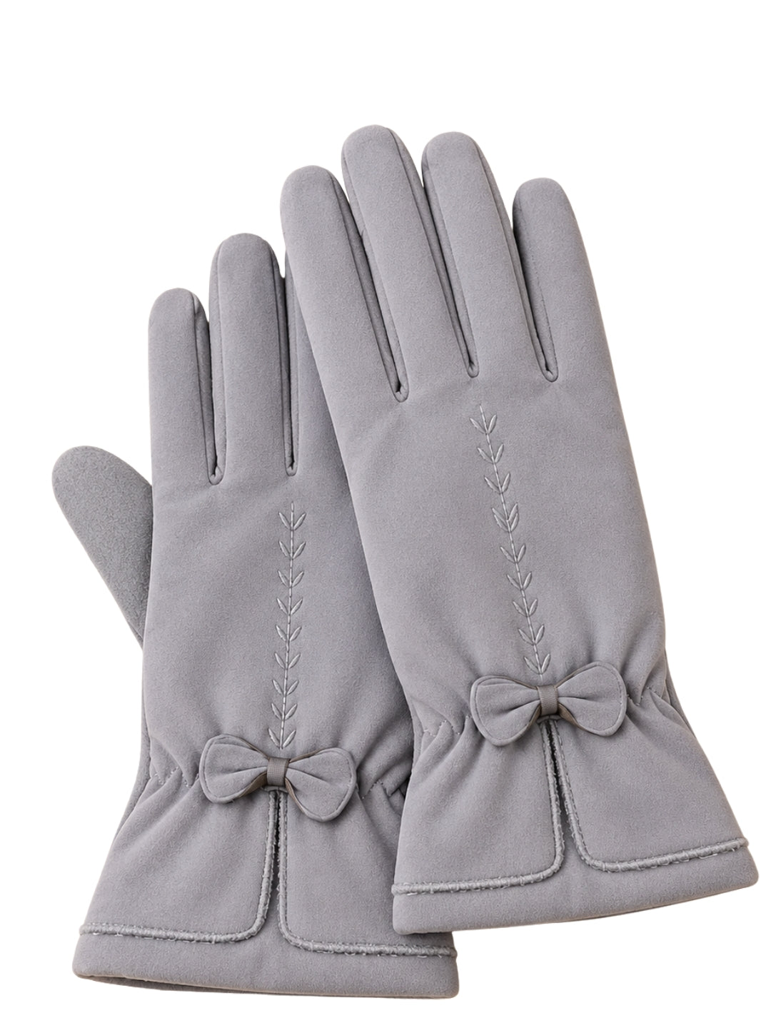 Cdeck Women’s Woolen Gloves | Warm & Stylish Winter Gloves | Screen Friendly | Full Finger | Free Size | Grey