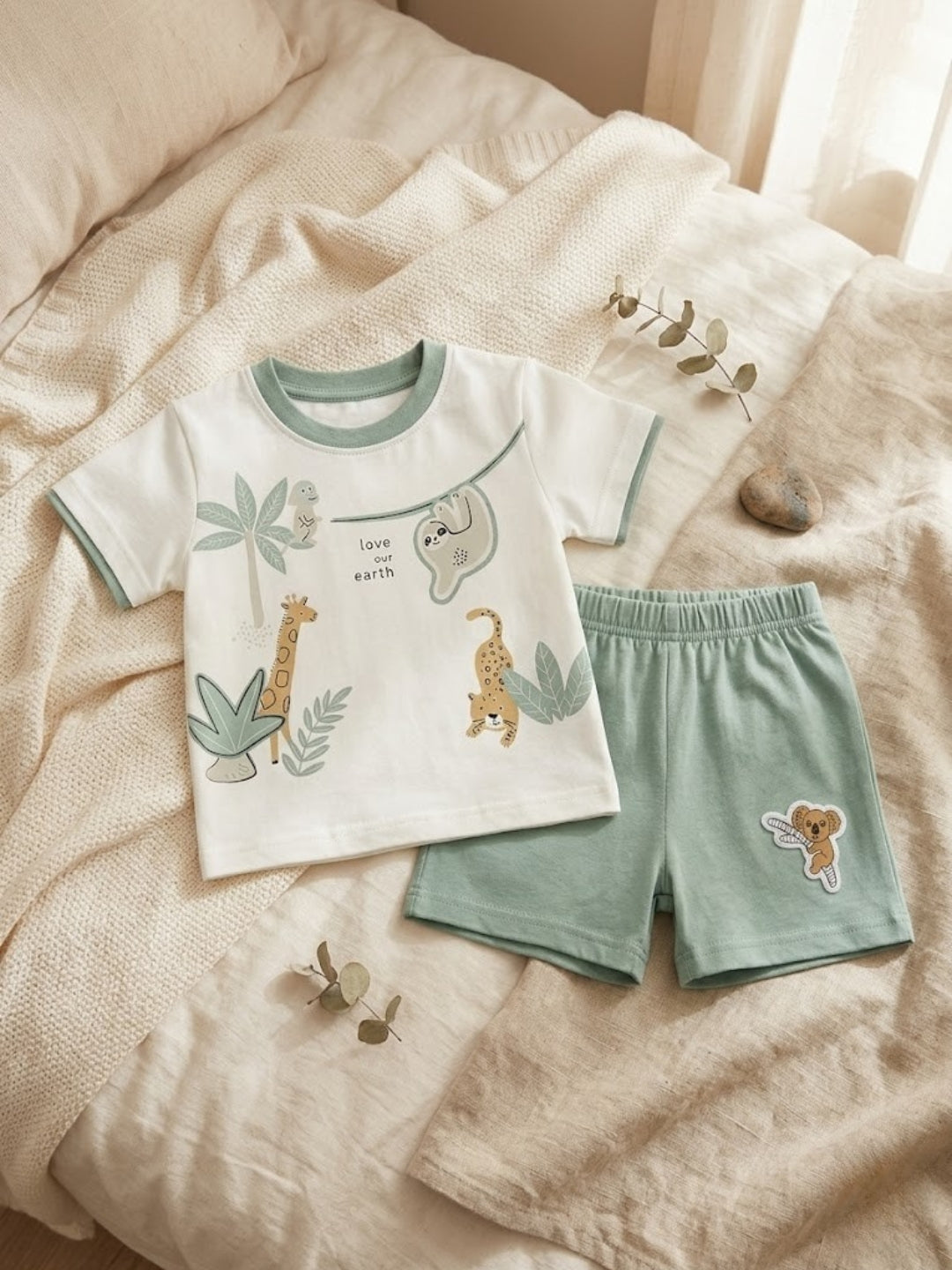 Cdeck Baby Cotton T-Shirt & Shorts Set | Half Sleeve, Soft & Comfortable Baby Wear