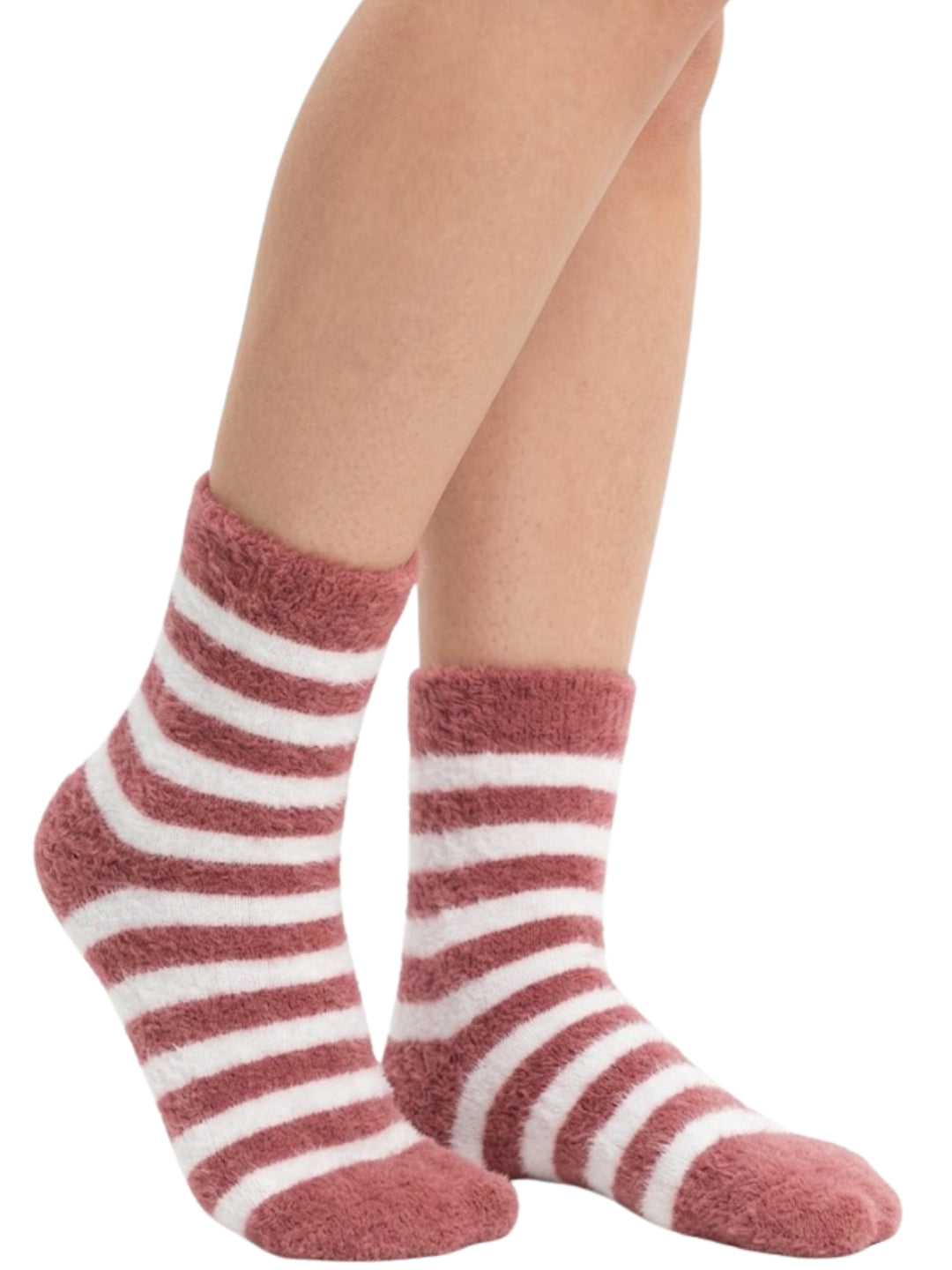Cdeck Premium Hair Wool Socks for Women | Warm & Comfortable | Free Size | Rose White