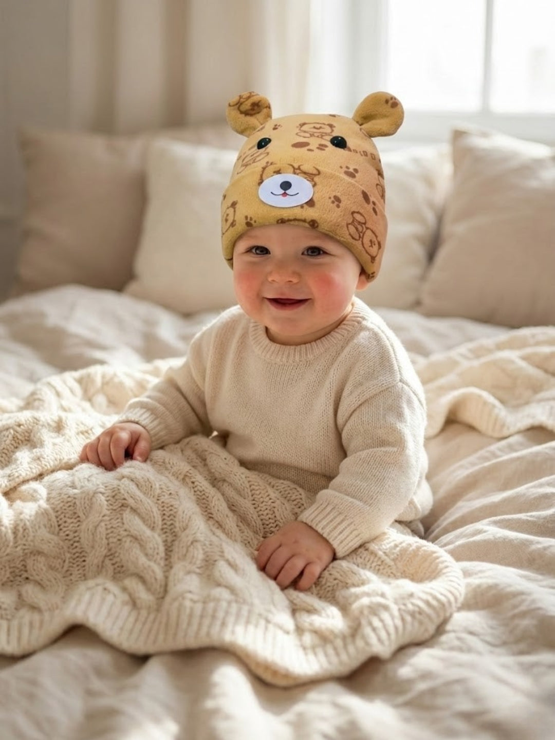 Cdeck Kids Woolen Cap for Boys & Girls | Soft, Warm & Comfortable Winter Wear | 6–18 Months