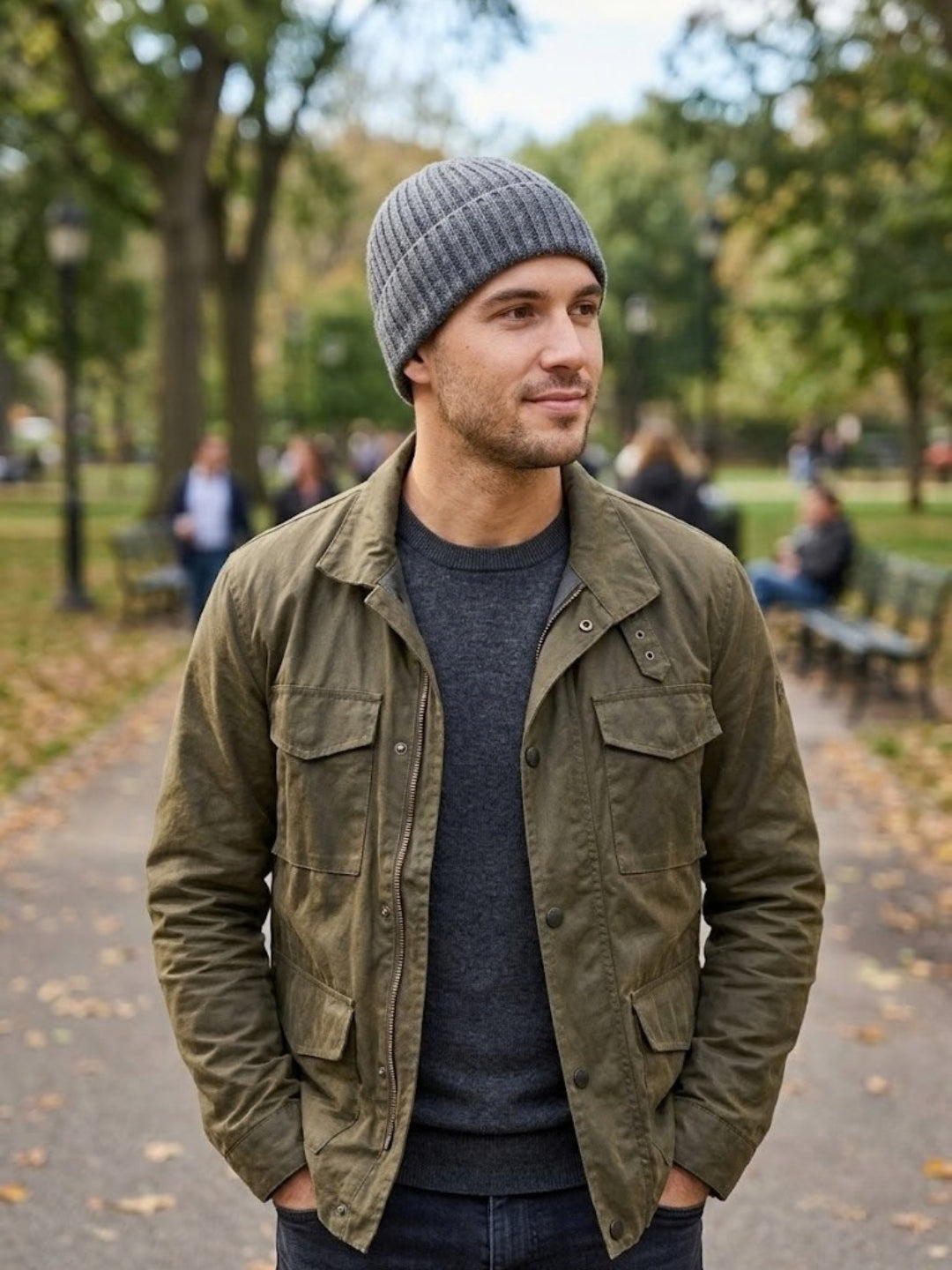 Cdeck Men’s Woolen Winter Cap | Soft, Warm & Comfortable Cap for Everyday Wear | Free Size | Grey