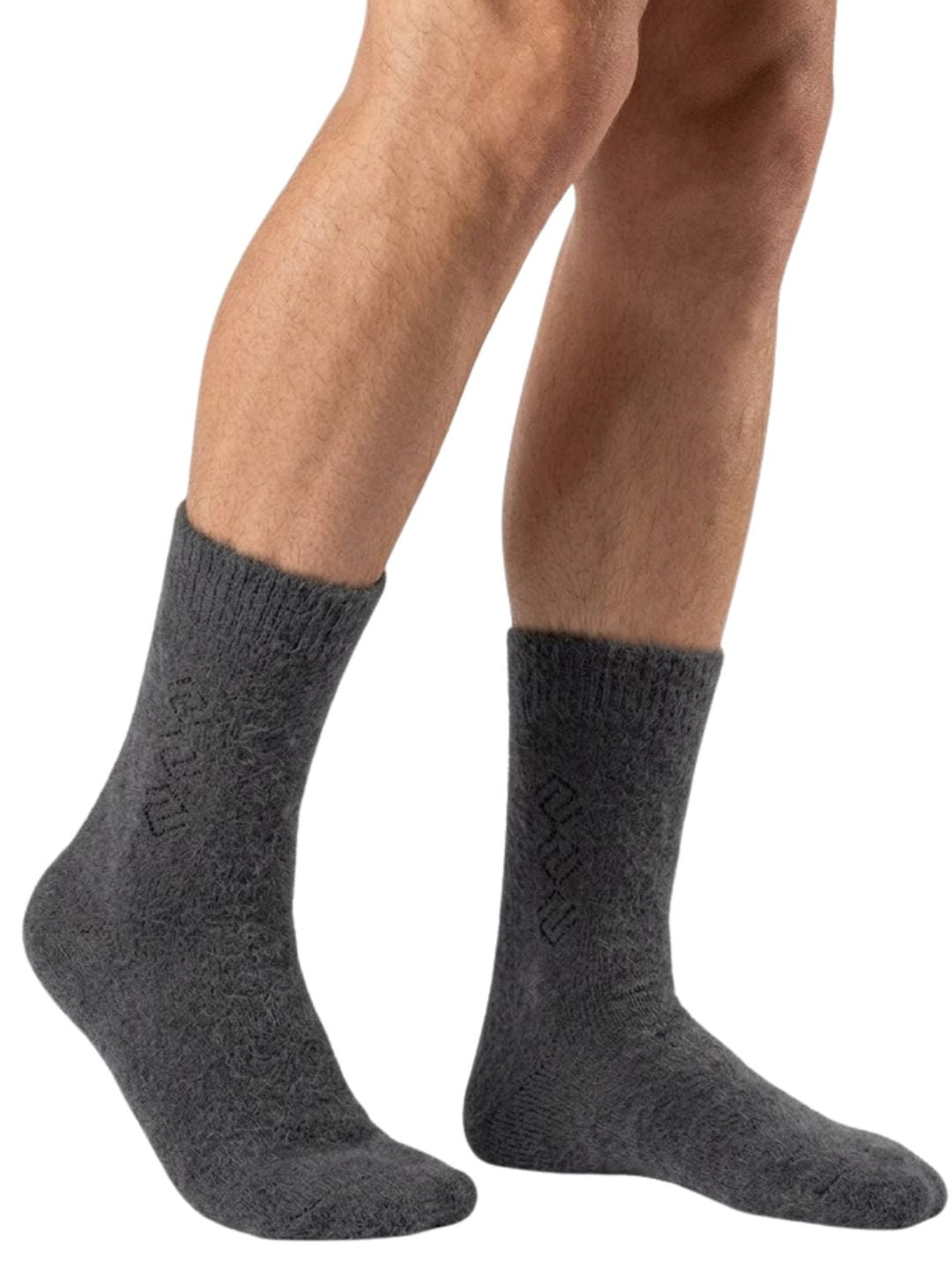 Cdeck Men’s Hair Wool Winter Socks | Soft, Warm & Comfortable | Dark Grey | Free Size