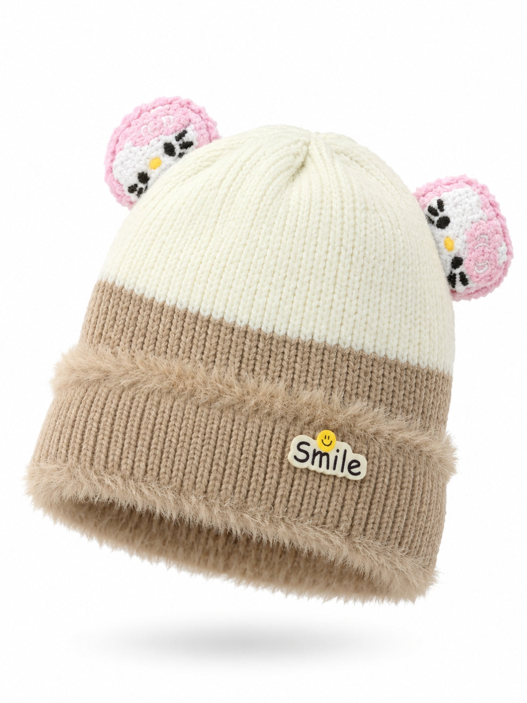 Cdeck Kids Woolen Winter Cap for Boys & Girls | Warm & Comfortable Winter Wear | 2–4 Years | Brown