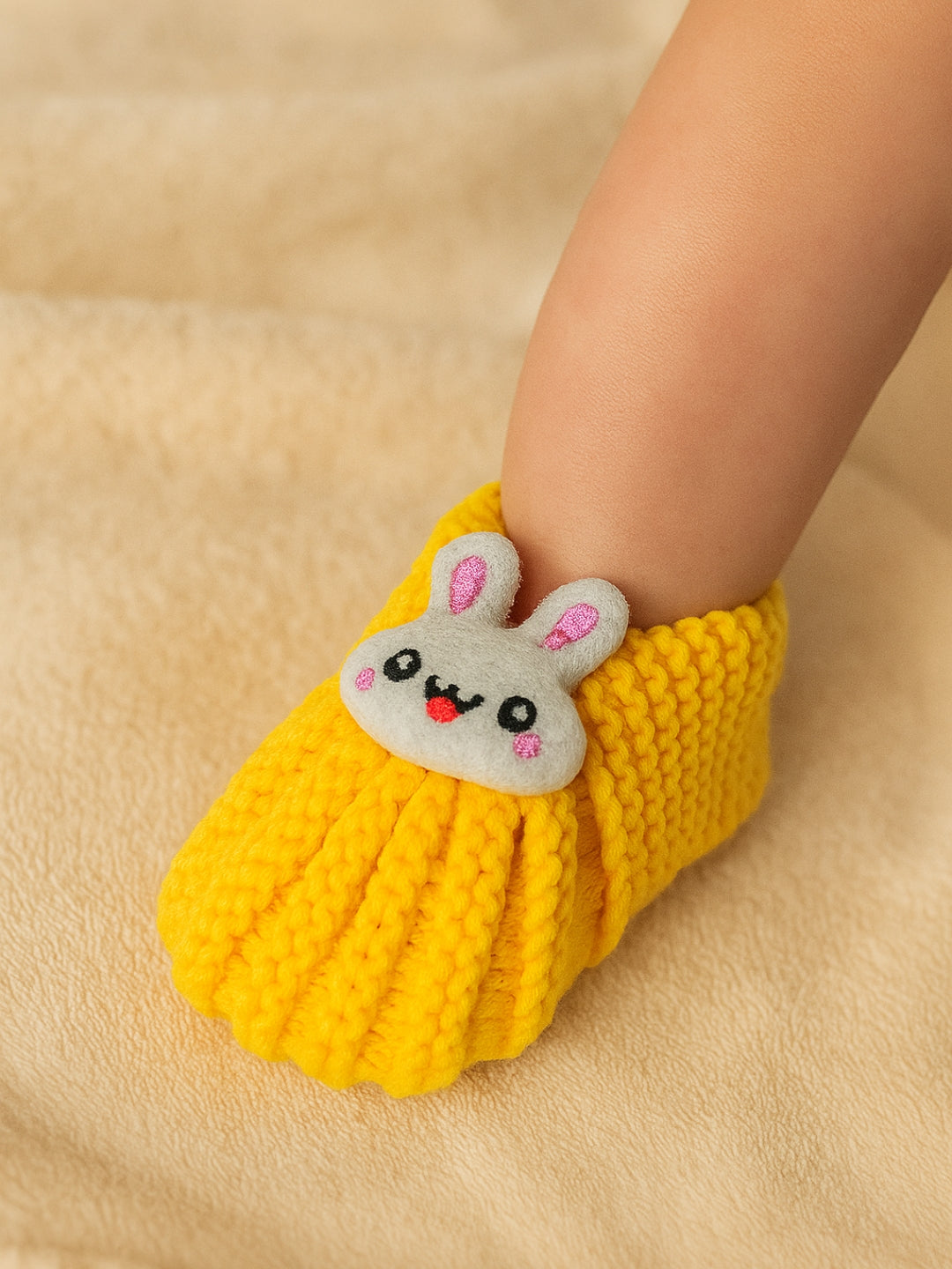 Cdeck Hand Knitted Baby Woolen Booties | Soft, Warm & Comfortable Newborn Footwear | 0–12 Months