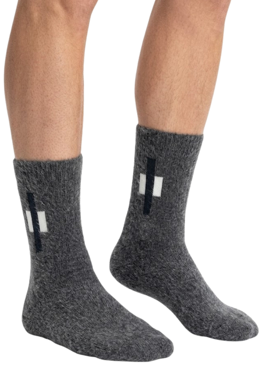 Cdeck Men’s Premium Hair Wool Winter Socks| Soft, Fuzzy, Warm & Comfortable | Grey  | Free Size