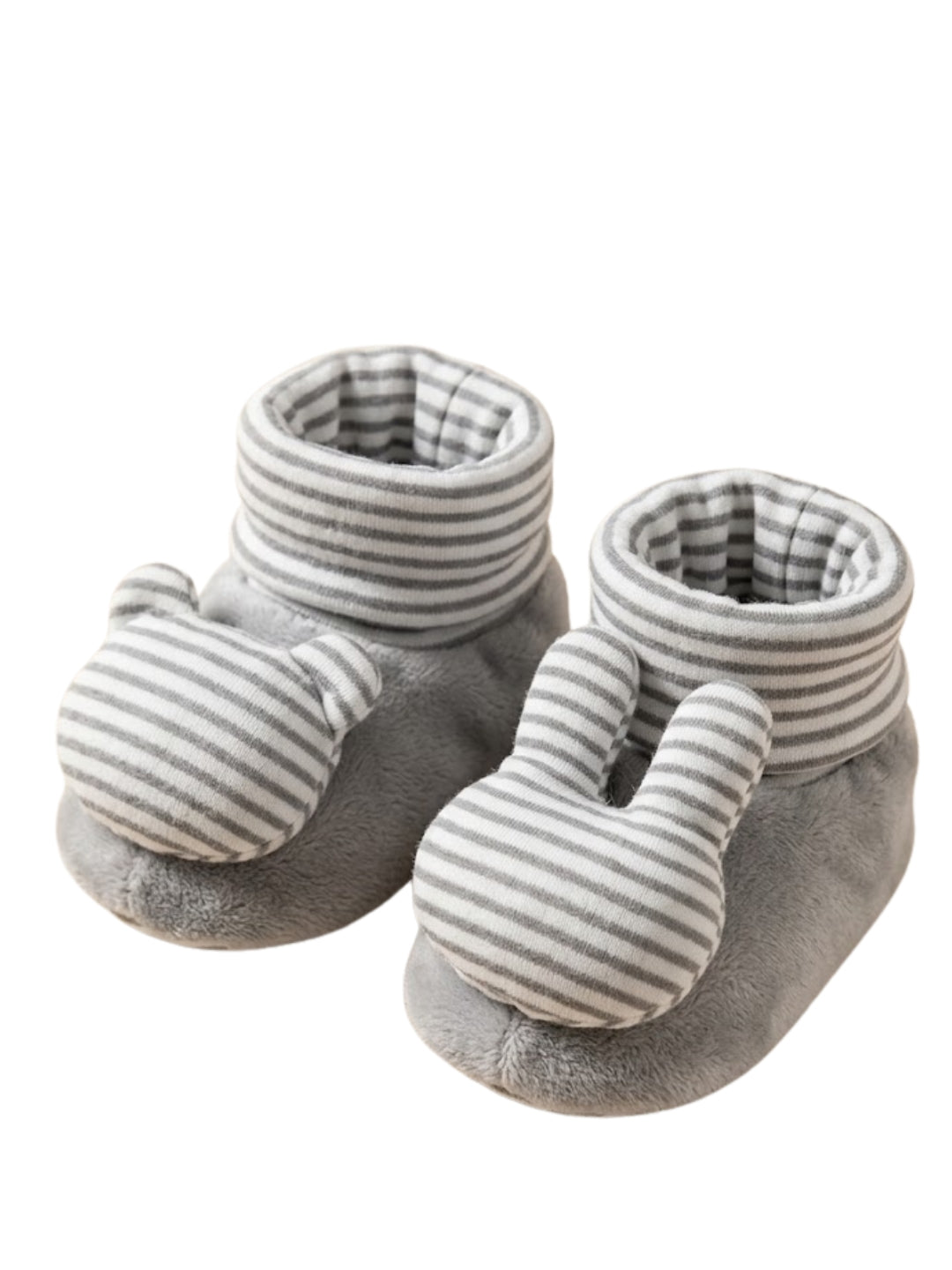 Cdeck Baby Woolen Booties for Infants | Soft, Warm & Comfortable Winter Footwear | 3–9 Months |  Grey