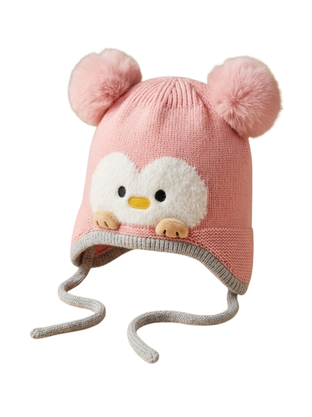 Cdeck Kids Woolen Winter Cap for Boys & Girls | Warm & Comfortable Winter Wear | 2–4 Years | Pink