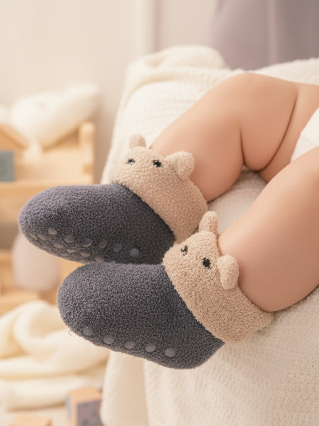 Cdeck Kids Rabbit Wool Anti-Slip Winter Socks
