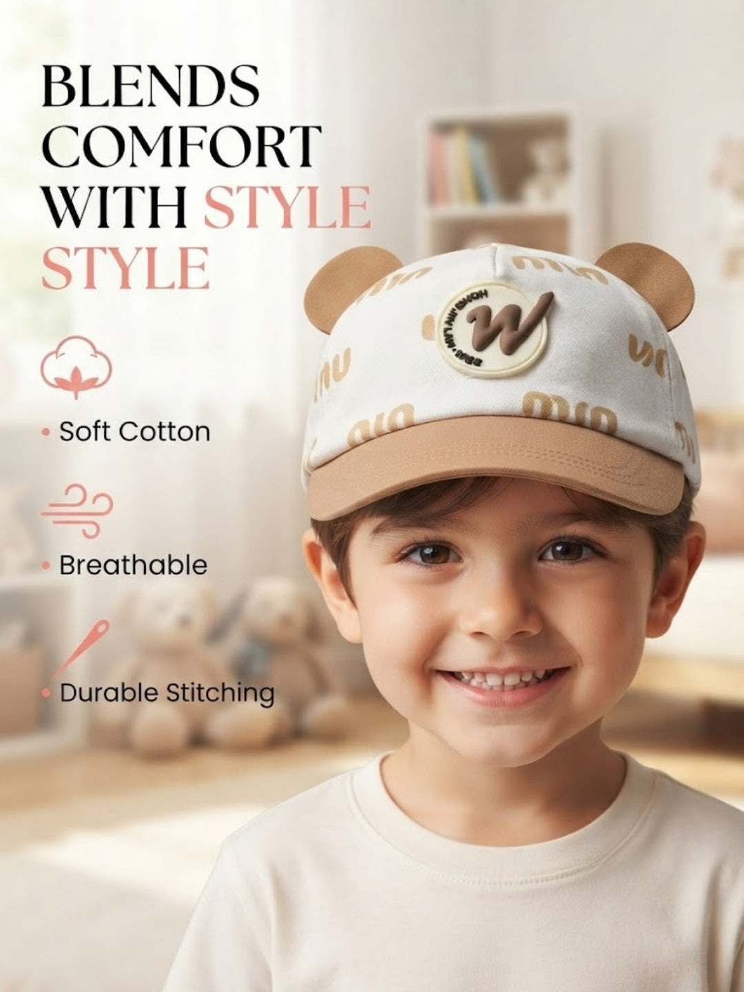 Cdeck Kids Cotton Cap for Boys & Girls
