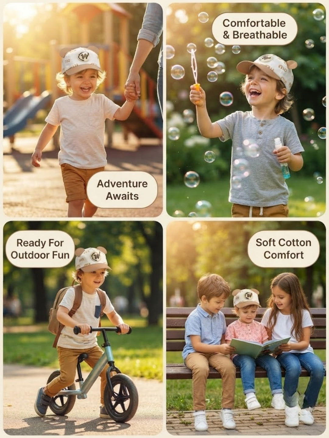 Cdeck Kids Cotton Cap for Boys & Girls