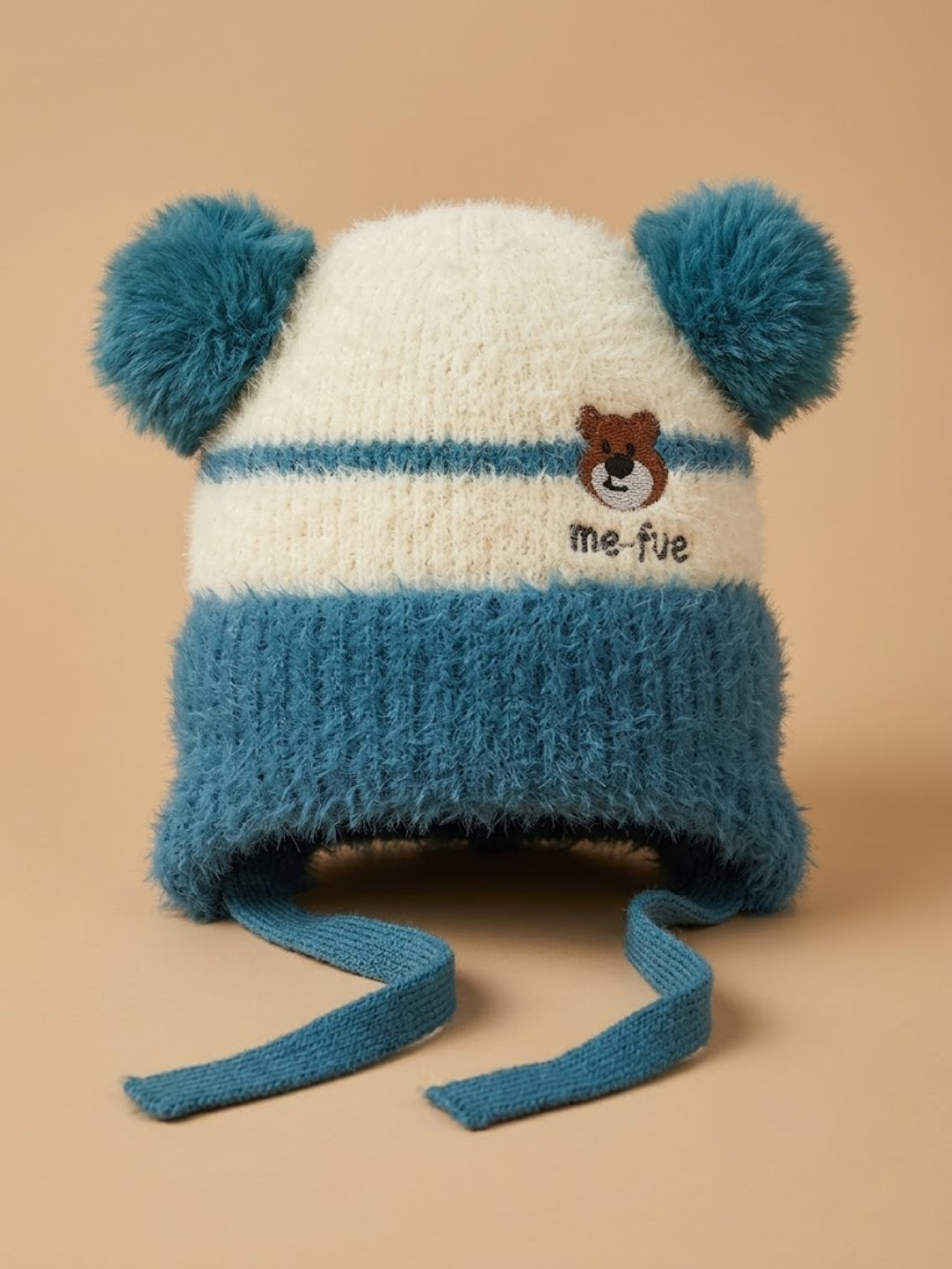 Cdeck Kids Woolen Winter Cap for Boys & Girls | Warm & Comfortable Winter Wear | 2–4 Years | Blue