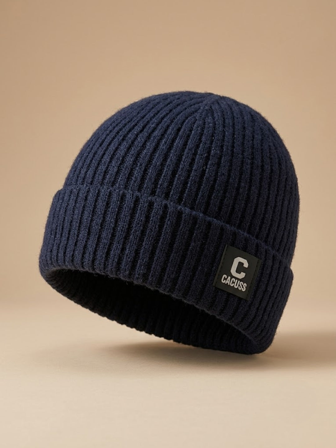 Cdeck Men’s Woolen Winter Cap | Ribbed Knitted Beanie | Free Size | Warm & Comfortable | Blue