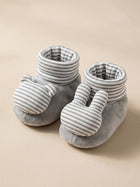 Cdeck Baby Woolen Booties for Infants | Soft, Warm & Comfortable Winter Footwear | 3–9 Months |  Grey