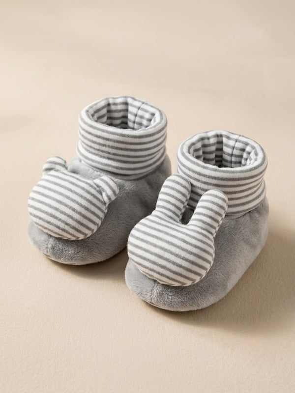 Cdeck Baby Woolen Booties for Infants | Soft, Warm & Comfortable Winter Footwear | 3–9 Months |  Grey