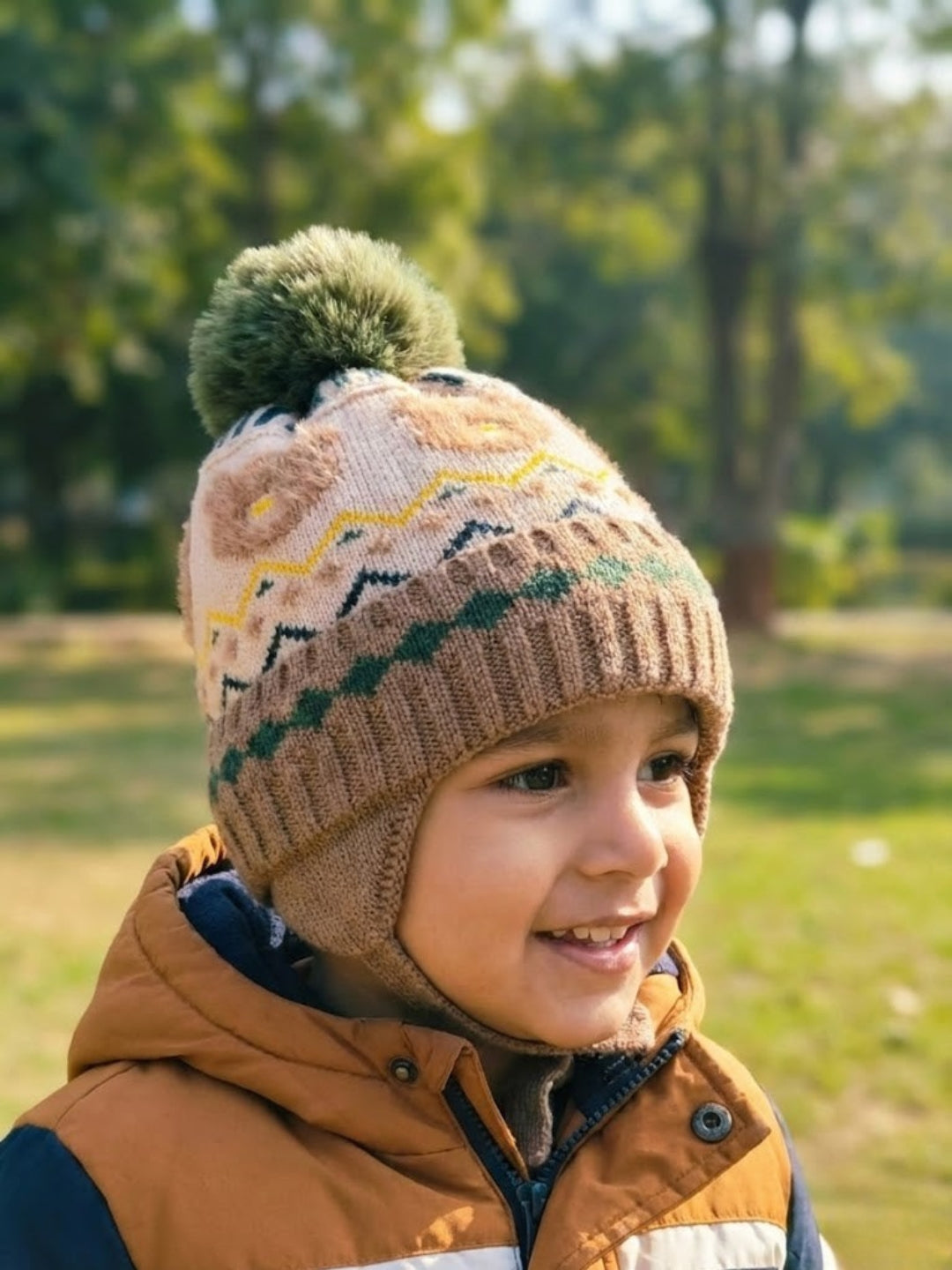 Cdeck Kids Winter Woolen Cap for Boys & Girls | Warm, Soft & Comfortable | 2–4 Years