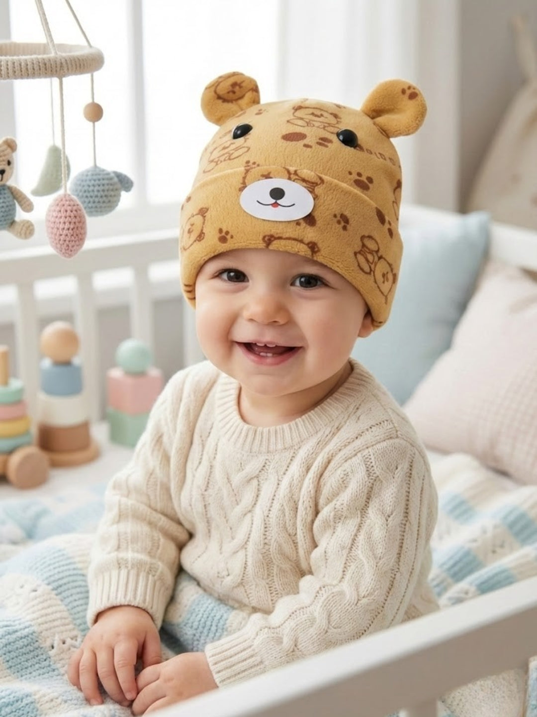Cdeck Kids Woolen Cap for Boys & Girls | Soft, Warm & Comfortable Winter Wear | 6–18 Months