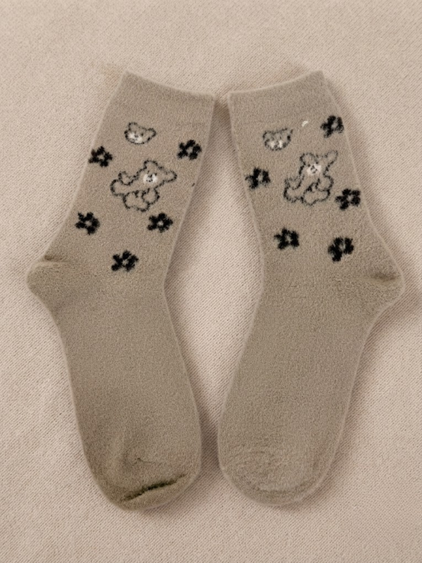 Cdeck Women’s Soft Wool Socks | Printed Winter Socks | Soft Warm Cozy Plush Socks | Everyday Wear