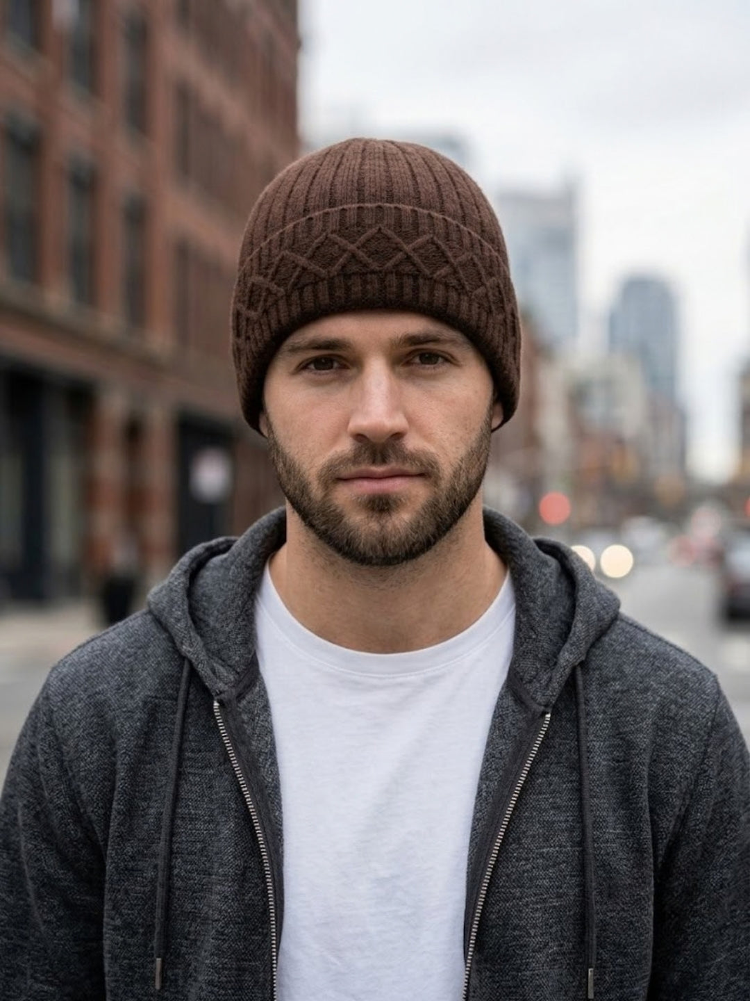 Cdeck Men’s Woolen Winter Cap | Soft, Warm & Comfortable Cap for Everyday Wear | Free Size | Brown