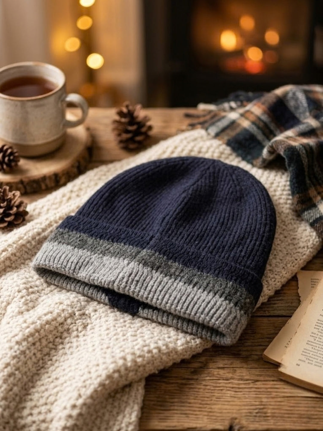 Cdeck Men’s Woolen Winter Cap | Soft, Warm & Comfortable Cap for Everyday Wear | Free Size | Blue