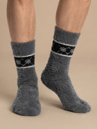 Cdeck Men’s Premium Hair Wool Winter Socks | Soft, Fuzzy, Warm & Comfortable Free Size | Dark Grey
