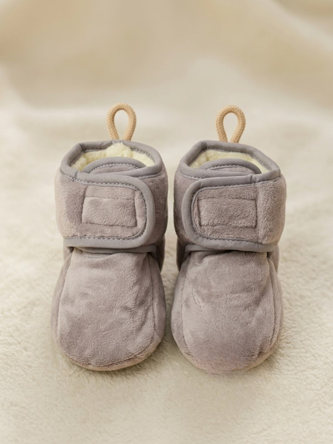 Cdeck Woolen Baby Booties for kids| Soft, Warm & Comfortable Winter Footwear | 3–9 Months | grey