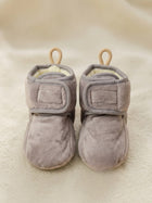 Cdeck Woolen Baby Booties for kids| Soft, Warm & Comfortable Winter Footwear | 3–9 Months | grey