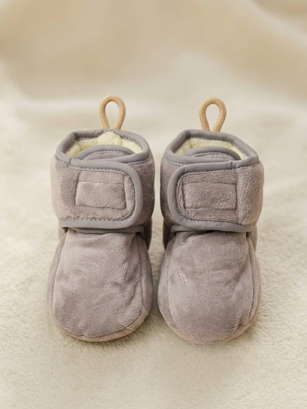 Cdeck Woolen Baby Booties for kids| Soft, Warm & Comfortable Winter Footwear | 3–9 Months | grey