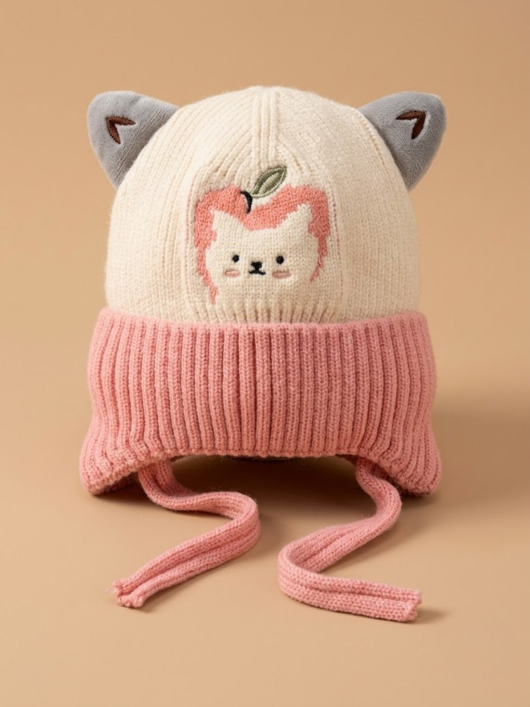 Cdeck Kids Woolen Winter Cap for Boys & Girls | Warm & Comfortable Winter Wear | 2–4 Years | Pink