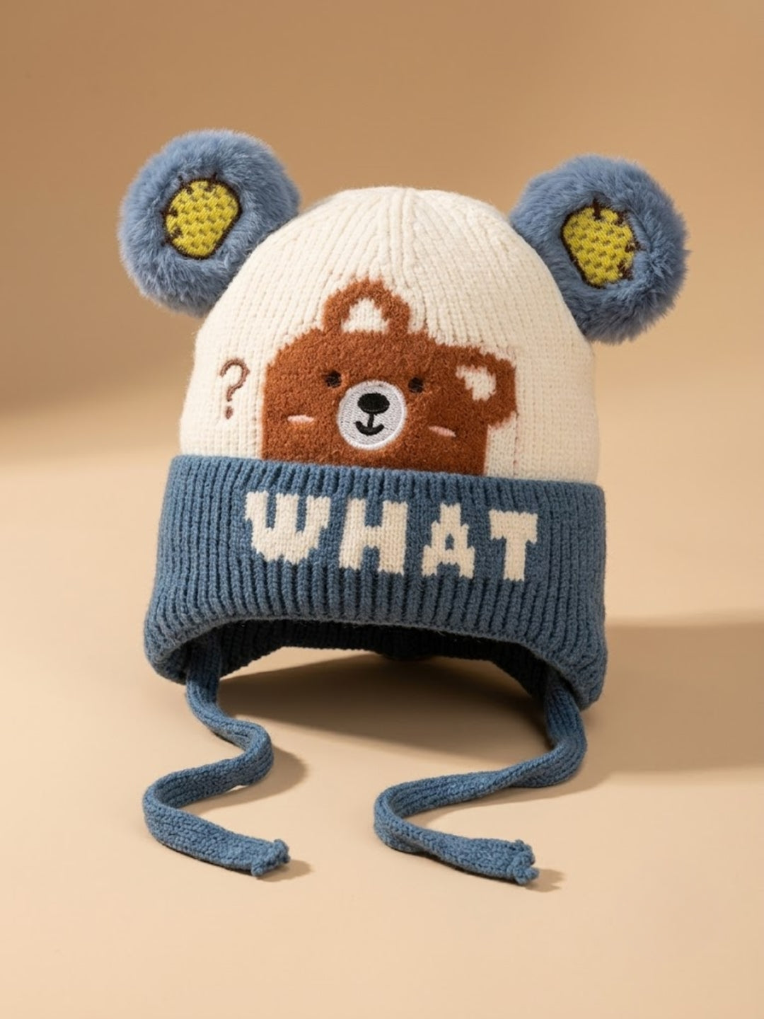 Cdeck Kids Woolen Winter Cap for Boys & Girls | Warm & Comfortable Winter Wear | 2–4 Years| Blue