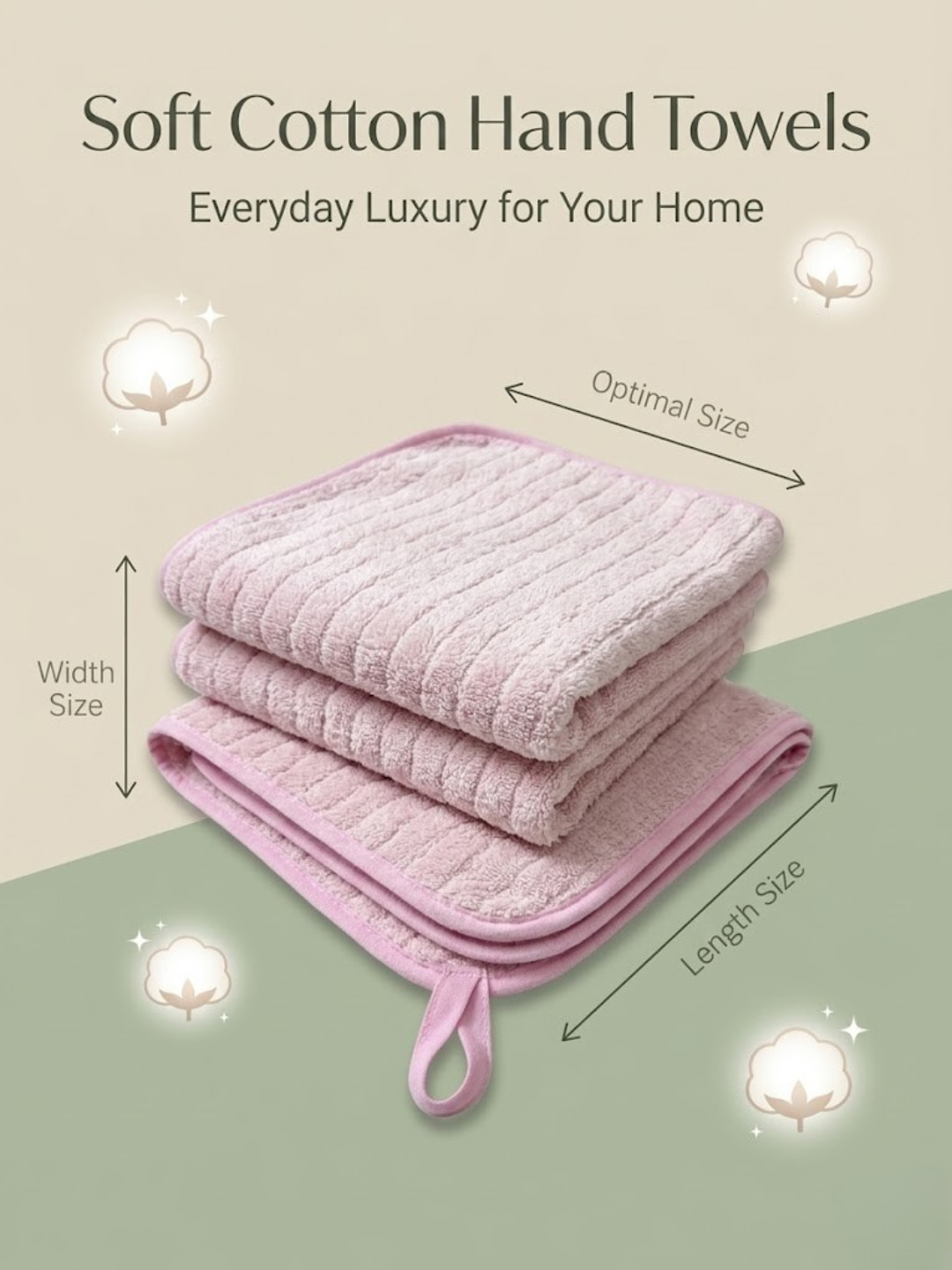 Cdeck Premium Cotton Hand Towel | Soft, Absorbent & Comfortable Everyday Use