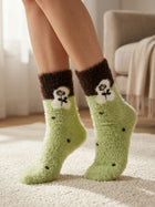 Cdeck Women’s Soft & Warm Woolen Fuzzy Socks | Cozy Thick Winter Socks for Women | Green